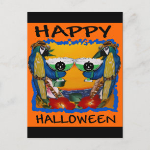 HALLOWEEN PAPEGAAIEN BRIEFKAART