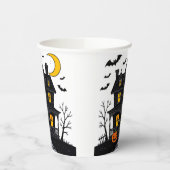 Halloween Paper Cup met Haunted House Design Papieren Bekers (Links)