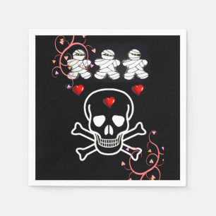 Halloween Paper Napkins, Skull Servet
