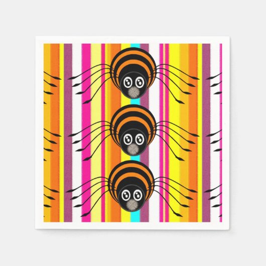 Halloween Paper Napkins, Spider Servet (Voorkant)