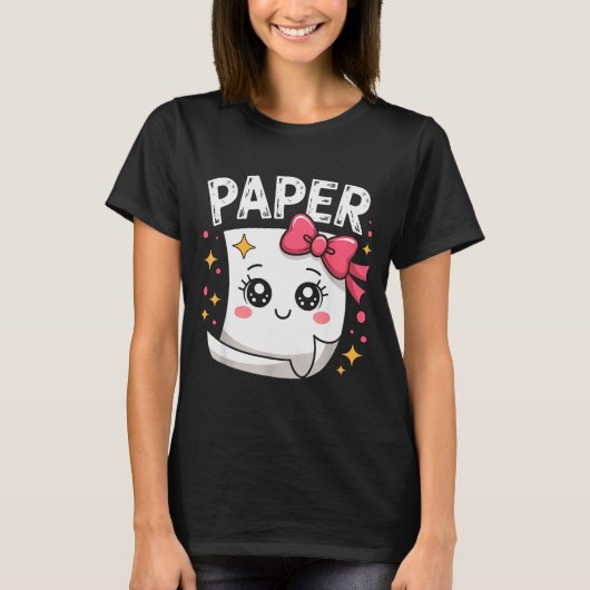 Halloween Paper Scissors Rock Matching Cute Paper T-shirt (Voorkant)