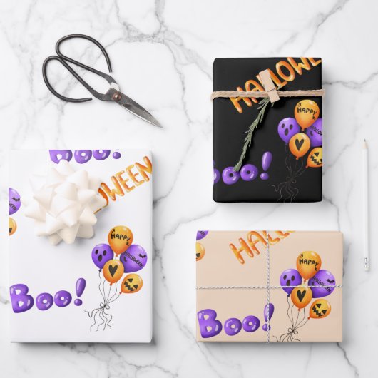 Halloween papier enveloppement, emballage cadeau (Recto)