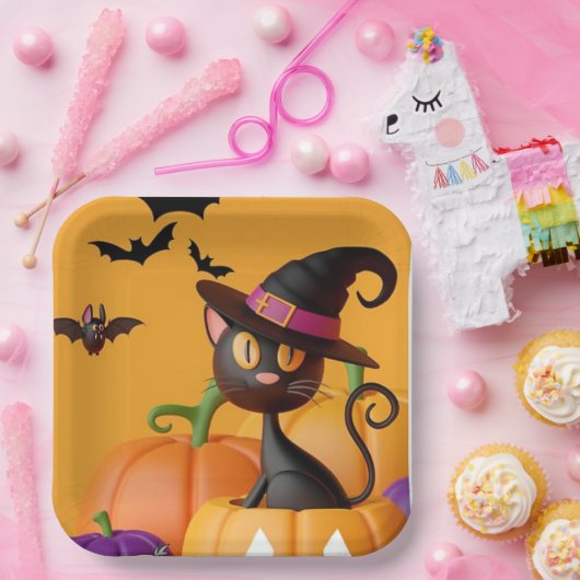 Halloween papieren borden papieren bordje (Feest)