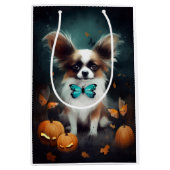 Halloween Papillon met pompoenen eng Medium Cadeauzakje (Voorkant)