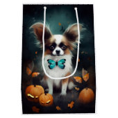 Halloween Papillon met pompoenen eng Medium Cadeauzakje (Achterkant)