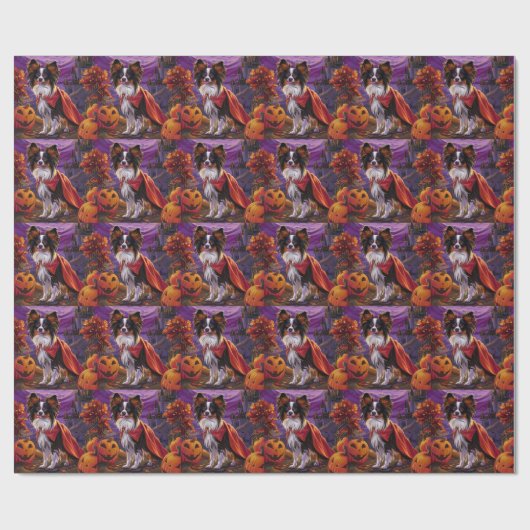 Halloween Papillon Vampire Pumpkins eng Cadeaupapier (Vlak)