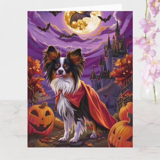 Halloween Papillon Vampire Pumpkins eng Kaart (Orchidee)