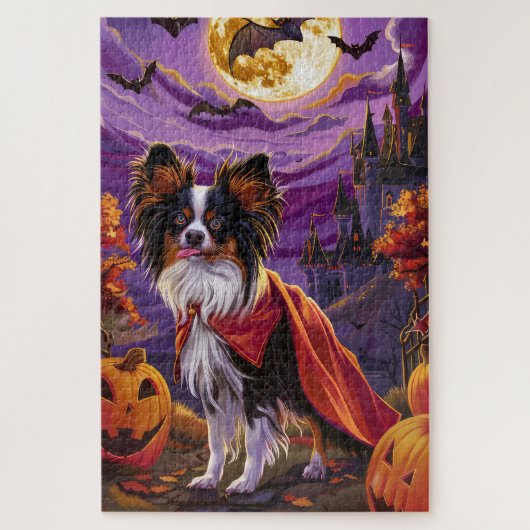 Halloween Papillon Vampire Pumpkins eng Legpuzzel (Verticaal)