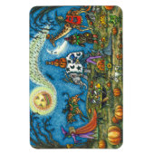 HALLOWEEN PARADE Witch Giraffe Beer Zebra Skellies Magneet (Verticaal)