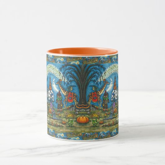 HALLOWEEN PARADE Witch Giraffe Beer Zebra Skellies Mok (Midden)