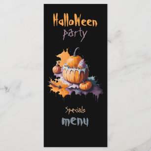 Halloween partie plat menu noir arrière - plan