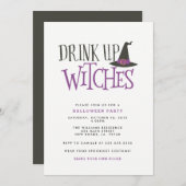 Halloween Partij Drinken Kaart (Voorkant / Achterkant)