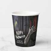 Halloween Partij in Hauned House Spooky Papieren Bekers (Voorkant)