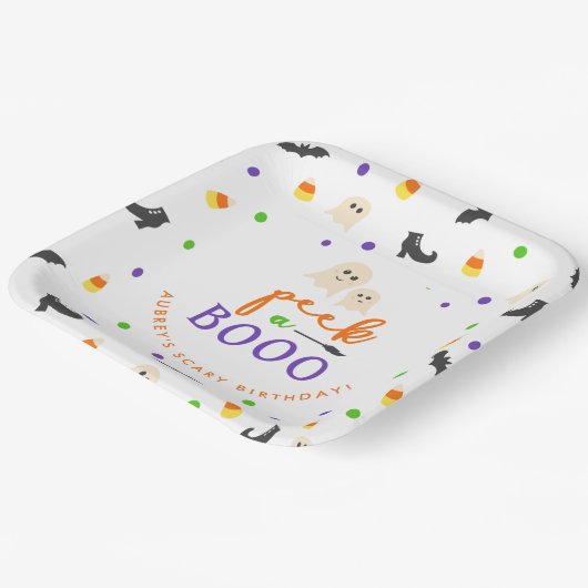 Halloween-partij | verjaardagsfeest | spookt papieren bordje (Gebogen)