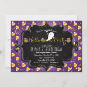 HALLOWEEN PARTITY Candy Corn Ghost Invitation Kaart (Voorkant)