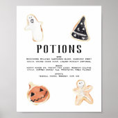 Halloween Party Bar Menu Poster (Voorkant)