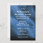 Halloween Party Bats volant sorcière Invitation (Dos)