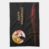 Halloween Party Black Night Volle Maan Eng Theedoek (Verticaal)
