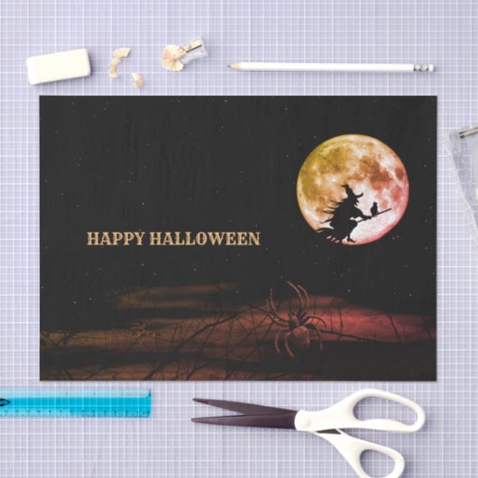 Halloween Party Black Night Volle Maan Eng Tissuepapier (Craft)