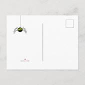 Halloween Party Black Spider Sinaasappel Bewaar de Aankondigingskaart (Achterkant)