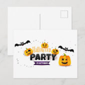Halloween Party Briefkaart (Voorkant / Achterkant)