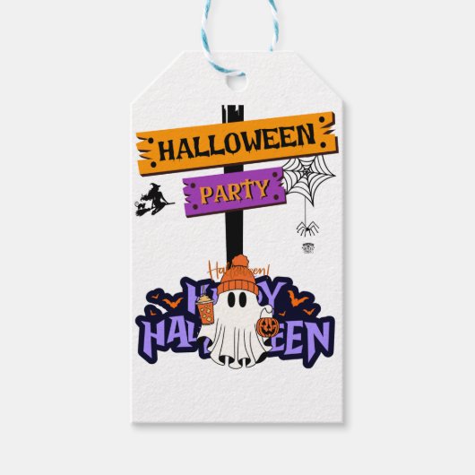 Halloween Party Cadeaulabel (Voorkant)