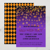 Halloween party call jack o' lantaarns regen kaart (Voorkant / Achterkant)