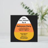 Halloween Party Candy Corn Invitation Kaart (Staand voorkant)