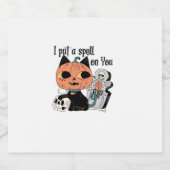 Halloween Party Cat Mom Costume Long Sleeve T-Shir Sparkling Wijnetiket (Enkel label)