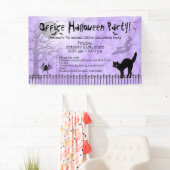 Halloween Party Collage, Paarse grunge - Black Cat Spandoek (Insitu)