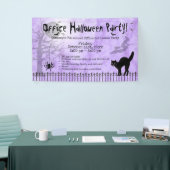 Halloween Party Collage, Paarse grunge - Black Cat Spandoek (Beurs)