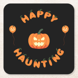 Halloween Party Collectie! Vierkante Kartonnen Onderzetter