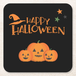 Halloween Party Collectie! Vierkante Kartonnen Onderzetter