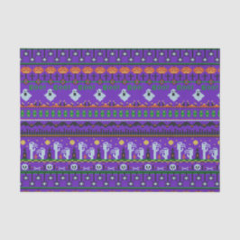 Halloween party dingen - Paars breinpatroon Tissuepapier