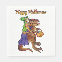 Halloween Party Dinosaur Napkins Servet