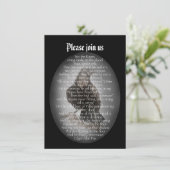 Halloween Party Edgar Allan Poe Raven Poem Kaart (Staand voorkant)