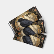 Halloween Party Evil Black Crow Oranje Bloemen