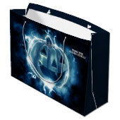 Halloween Party Evil Blue Pumpkin Horror Groot Cadeauzakje (Achterkant Gekanteld)
