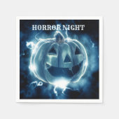Halloween Party Evil Blue Pumpkin Horror Servet (Voorkant)