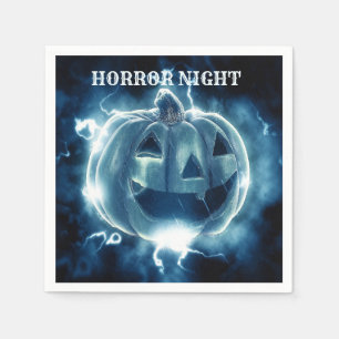 Halloween Party Evil Blue Pumpkin Horror Servet