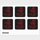 Halloween Party Favor Scary Red Skull Gothic Stick Vierkante Sticker (Vel)