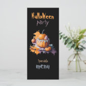 Halloween party Flat Menu zwarte achtergrond (Staand voorkant)