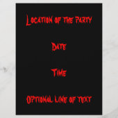 Halloween party Flyer (Achterkant)