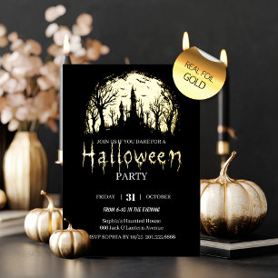 Halloween Party Folie Uitnodiging