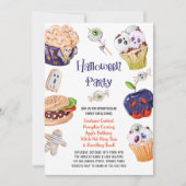 Halloween Party Food and Spooktacular Fun Kaart (Voorkant)
