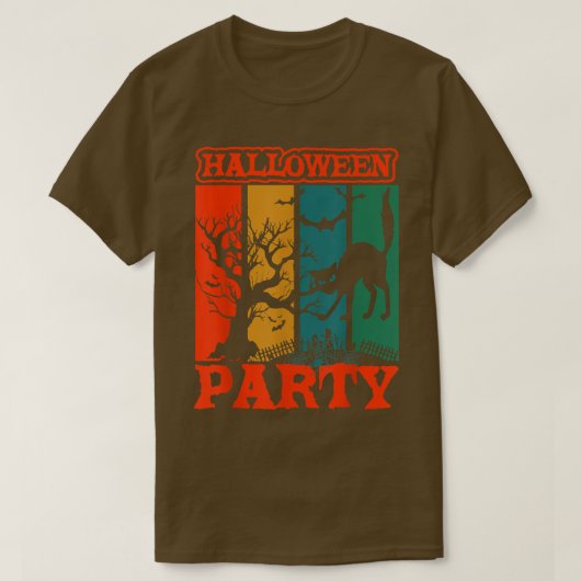 Halloween Party Funny Scary Haunted Forest Design T-shirt (Design voorkant)