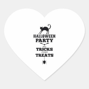 Halloween party gaat niet alleen over trucjes grap hart sticker