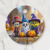 Halloween Party Ghost Skeleton Monster beroemd gem Bedankjes Labels (Voorkant)