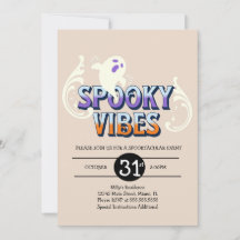 Halloween Party Ghost Spooky Vibes Birthday