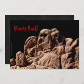 Halloween Party Ghosts Rock Invitation Kaart (Voorkant / Achterkant)